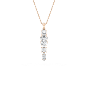 2 ctw Multi-Shape Lab Grown Diamond Drop Pendant - 18 Inches