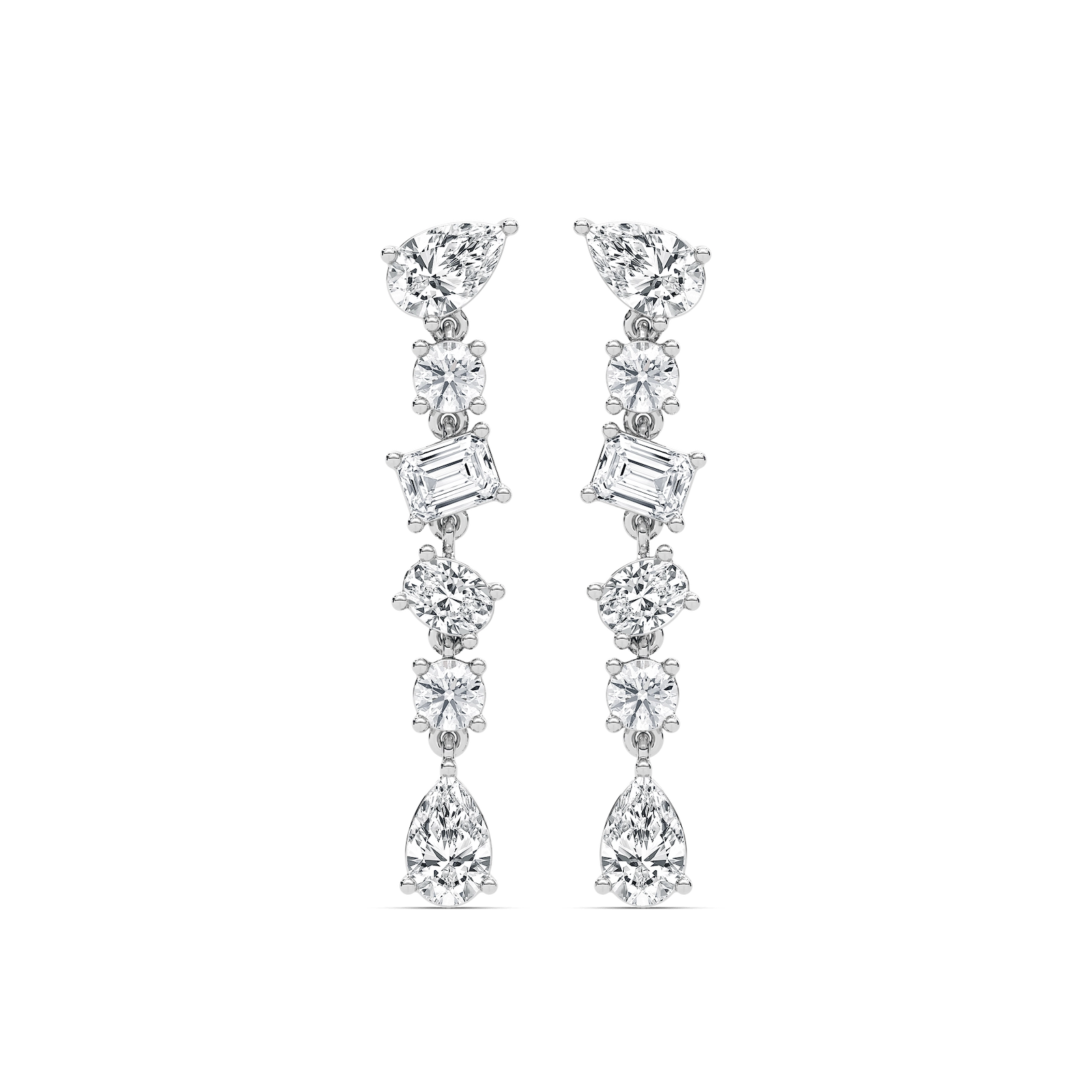 1 ⁴⁄₅ ctw Multi Shape Lab Grown Diamond Dangle Earrings