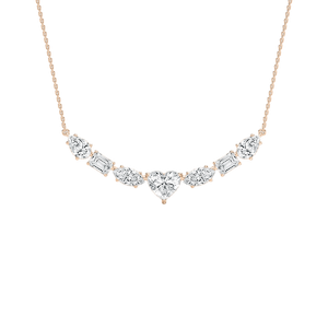 4 ½ ctw Multi-Shape Lab Grown Diamond Centered Heart Necklace - 18 Inches