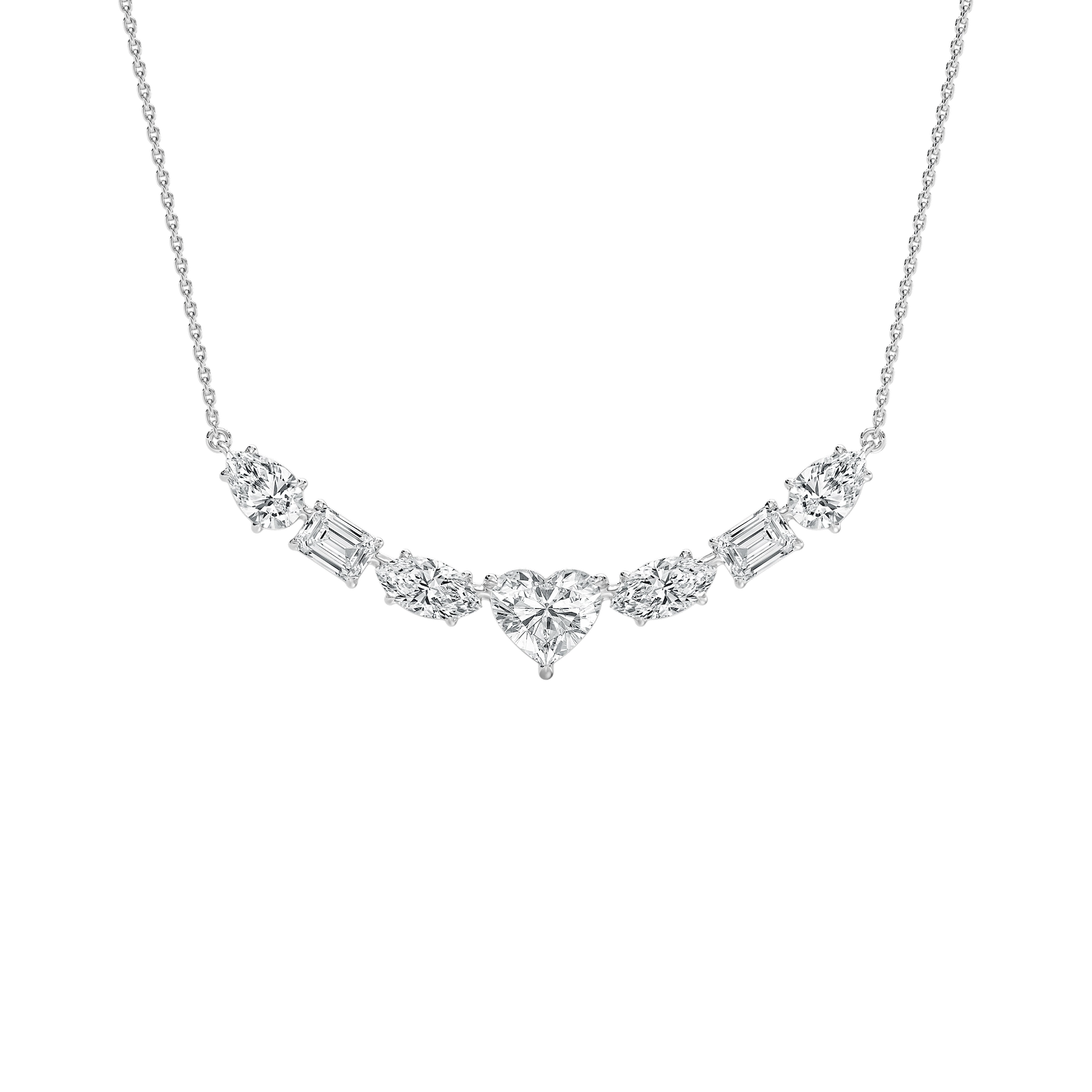 Multi-Stone Diamond Necklace in Rose Gold