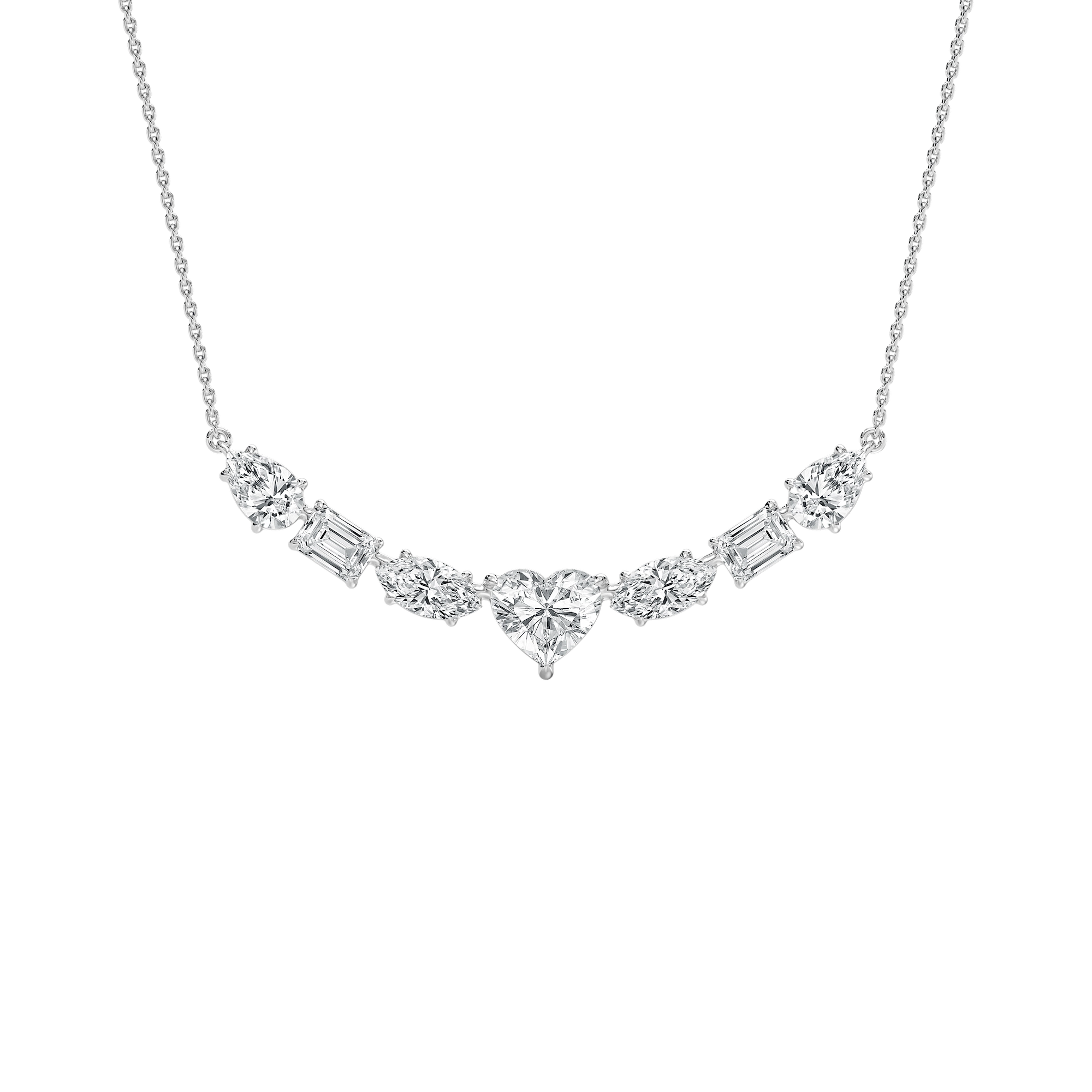 Multi-Stone Diamond Necklace in Rose Gold
