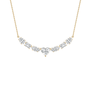 4 ½ ctw Multi-Shape Lab Grown Diamond Centered Heart Necklace - 18 Inches