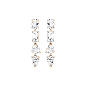 6 ³⁄₅ ctw Multi Shape Lab Grown Diamond Dangle Earrings