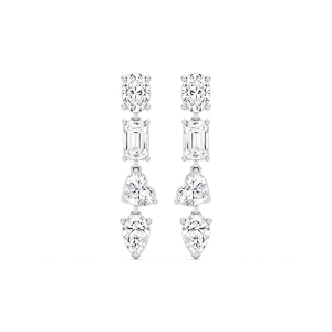 6 ³⁄₅ ctw Multi Shape Lab Grown Diamond Dangle Earrings