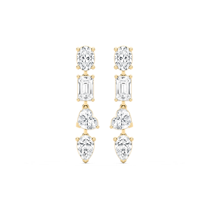 6 ³⁄₅ ctw Multi Shape Lab Grown Diamond Dangle Earrings