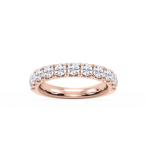 Meredith Round Lab Grown Diamond French Pave Wedding Band