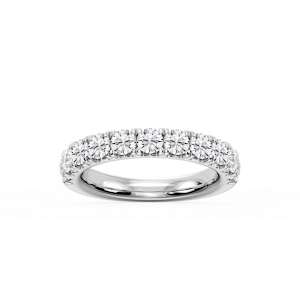 Meredith Round Lab Grown Diamond French Pave Wedding Band