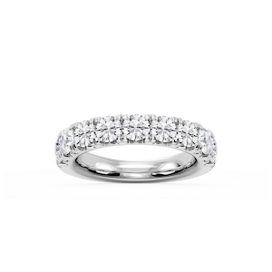 Meredith Round Lab Grown Diamond French Pave Wedding Band