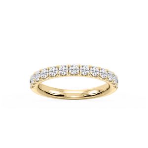 Meredith Round Lab Grown Diamond French Pave Wedding Band