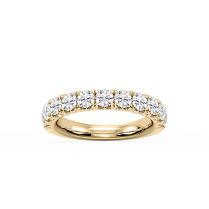Meredith Round Lab Grown Diamond French Pave Wedding Band