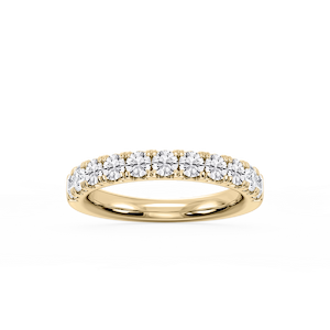 Meredith Round Lab Grown Diamond French Pave Wedding Band