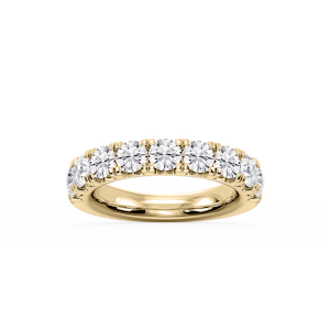 Meredith Round Lab Grown Diamond French Pave Wedding Band
