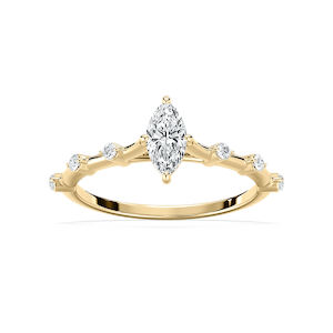 Nika 1/2 ctw Marquise Lab Grown Diamond Petite Floating Side Stone Engagement Ring