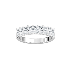 Lydia 1 ⅕ ctw Radiant Lab Grown Diamond Nine Stone U-Prong Anniversary Band