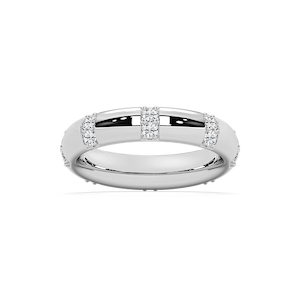 Noah 3/4 ctw Round Lab Grown Diamond Station Eternity Band