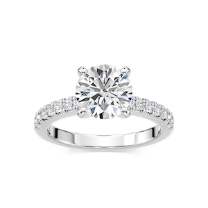 Khloe Lab Grown Diamond Side Stone Engagement Ring