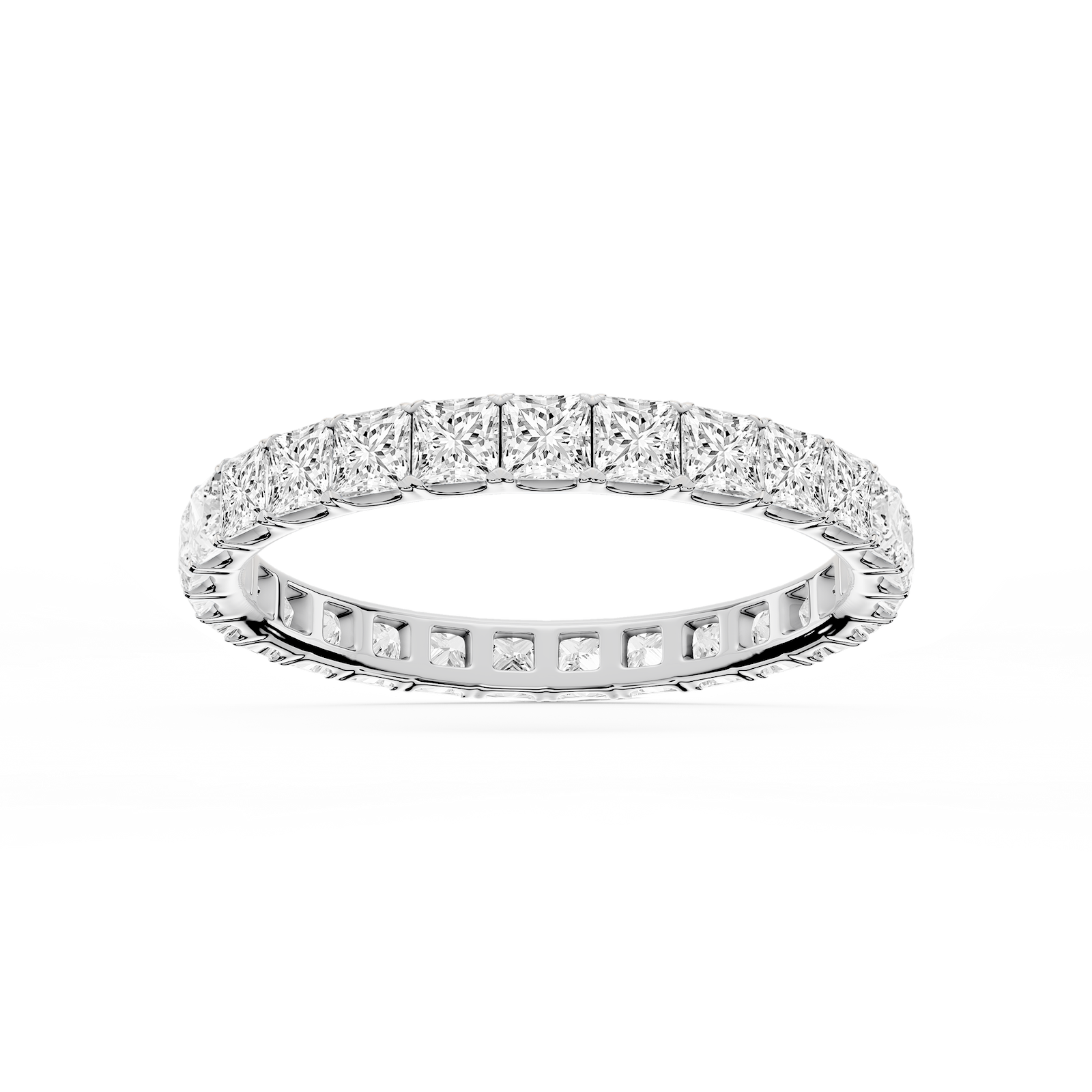 Nicole Princess Lab Grown Diamond Shared Prong Eternity Band