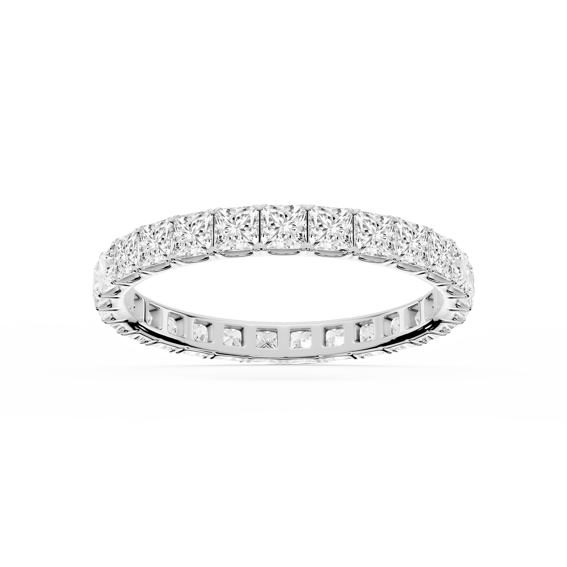 Nicole Princess Lab Grown Diamond Shared Prong Eternity Band