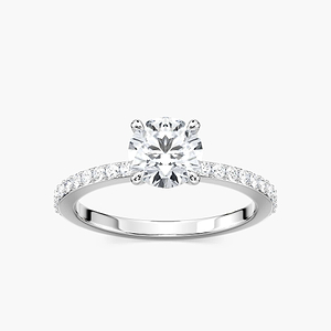 Olivia Lab Grown Diamond Claw Prong Side Stone Engagement Ring
