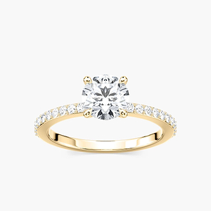 Olivia Lab Grown Diamond Claw Prong Side Stone Engagement Ring