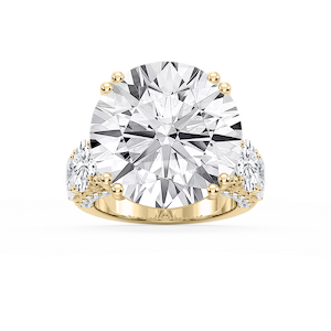 Ophelia 27 ²⁄₅ ctw Round Lab Grown Diamond Graduated Side Stone Engagement Ring - Signature Collection