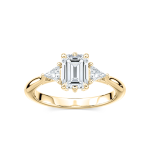 Elizabeth Lab Grown Diamond Six Prong Three Stone Engagement Ring