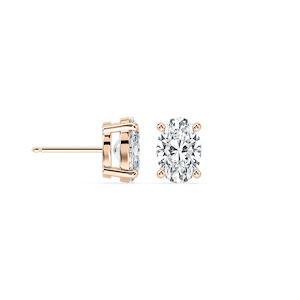 Oval Lab Grown Diamond Four Prong Stud Earrings