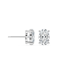 Oval Lab Grown Diamond Four Prong Stud Earrings