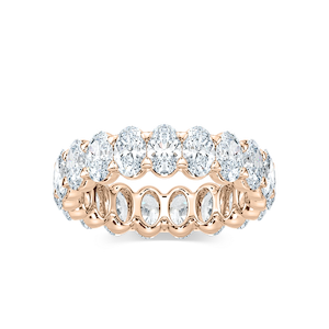 Ocean Oval Lab Grown Diamond Shared Prong Eternity Band