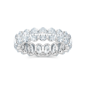 Ocean Oval Lab Grown Diamond Shared Prong Eternity Band