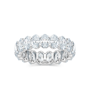 Ocean Oval Lab Grown Diamond Shared Prong Eternity Band