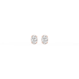 Oval Lab Grown Diamond Classic Four Prong Stud Earrings
