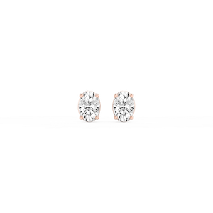 Oval Lab Grown Diamond Classic Four Prong Stud Earrings