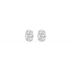 Oval Lab Grown Diamond Classic Four Prong Stud Earrings