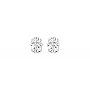 Oval Lab Grown Diamond Classic Four Prong Stud Earrings