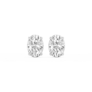 Oval Lab Grown Diamond Classic Four Prong Stud Earrings