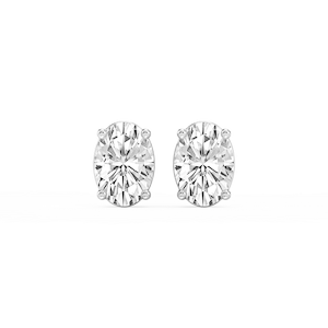 Oval Lab Grown Diamond Classic Four Prong Stud Earrings