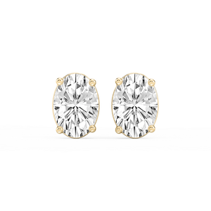 Oval Lab Grown Diamond Classic Four Prong Stud Earrings