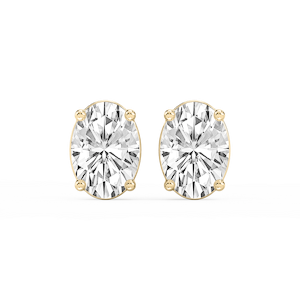 Oval Lab Grown Diamond Classic Four Prong Stud Earrings