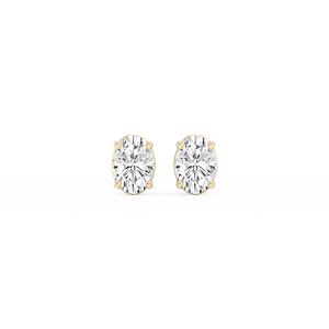 Oval Lab Grown Diamond Classic Four Prong Stud Earrings