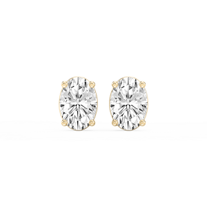 Oval Lab Grown Diamond Classic Four Prong Stud Earrings