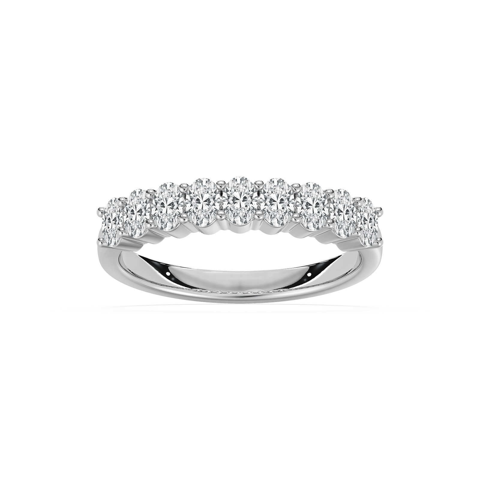 Oval Nine Stone Lab Grown Diamond Band in Rose Gold