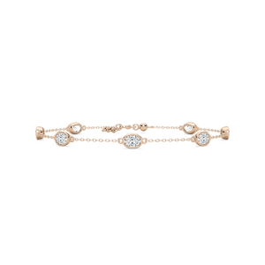 1 ³⁄₄ ctw Oval Lab Grown Diamond Station Chain Bracelet  - 7 Inches