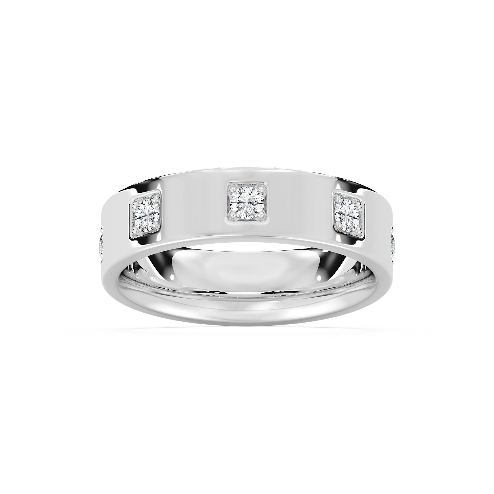 Owen Flat Edge Wider Band in Rose Gold