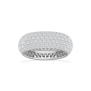 Freya 3 ⅕ ctw Round Lab Grown Diamond Domed Pave Eternity Band