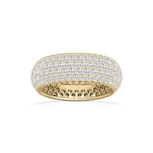 Freya 3 ⅕ ctw Round Lab Grown Diamond Domed Pave Eternity Band