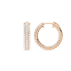 Pavé Huggie Hoop Earrings