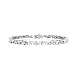 4 ¹⁄₃ ctw Round and Pear Lab Grown Diamond Duo Tennis Bracelet - 7 Inches
