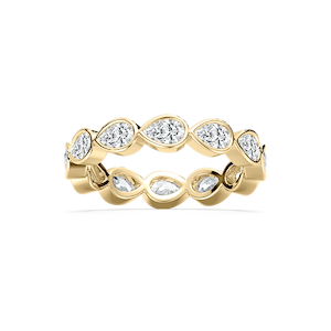Sarie 1 ⅞ ctw Pear Lab Grown Diamond East West Bezel Eternity Band