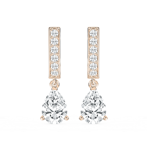 1 ⅔ ctw Pear Lab Grown Diamond Drop Earrings
